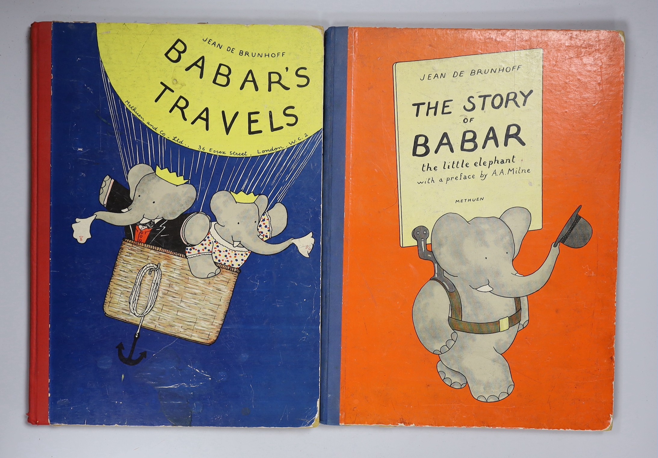 Two volumes: Jean de Brunhoff, The story of Barbar and Barbar's Travels